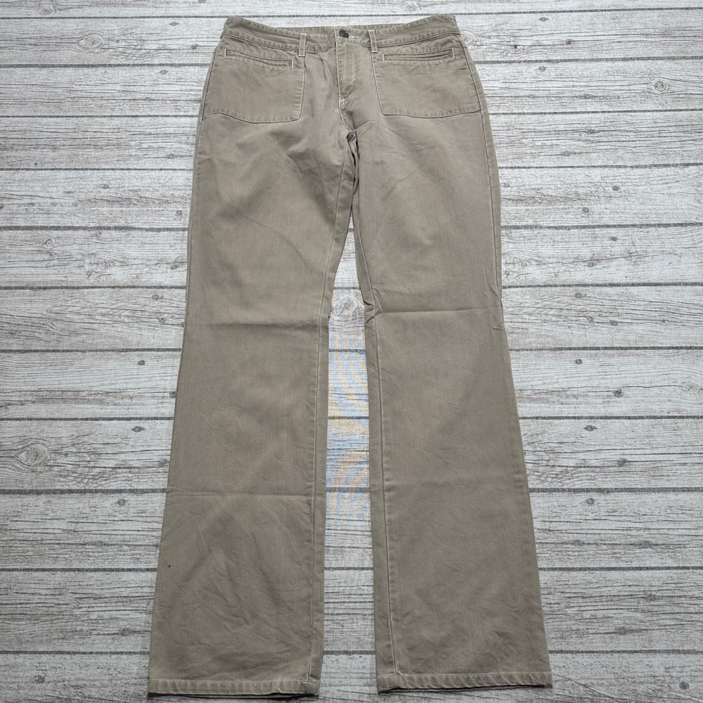 Old Navy Pants Women's 8 Tan Khaki Cotton Straight Leg Mid Rise Utility Workwear